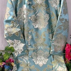 Green Ao Dai For Man, Vietnamese Traditional Long Dress
